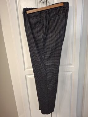 Womens Gray Houndstooth Dress Pants